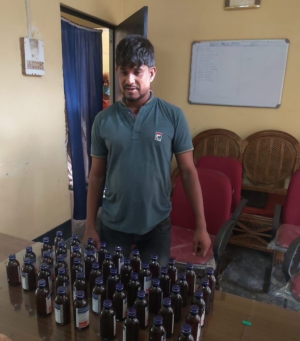 COUGH SYRUP SEIZED BY POLICE AT PUB BILASHIPARA