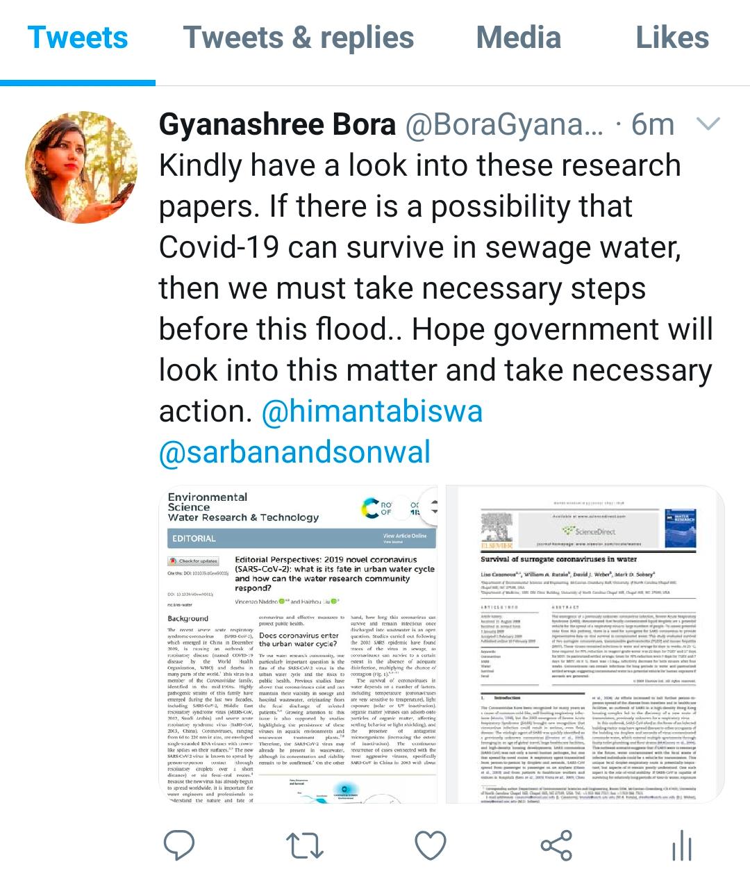 Flood can spread COVID 19 DU research scholar Twittes CM and Himanta biswa sarma