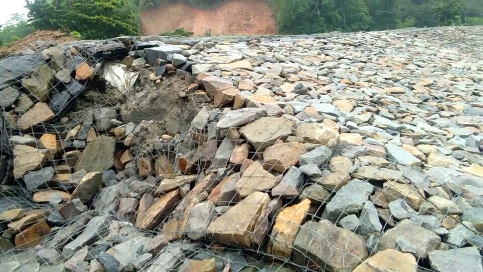 Bolder Spar on the Bank of River Brahmaputra in Kaliabor