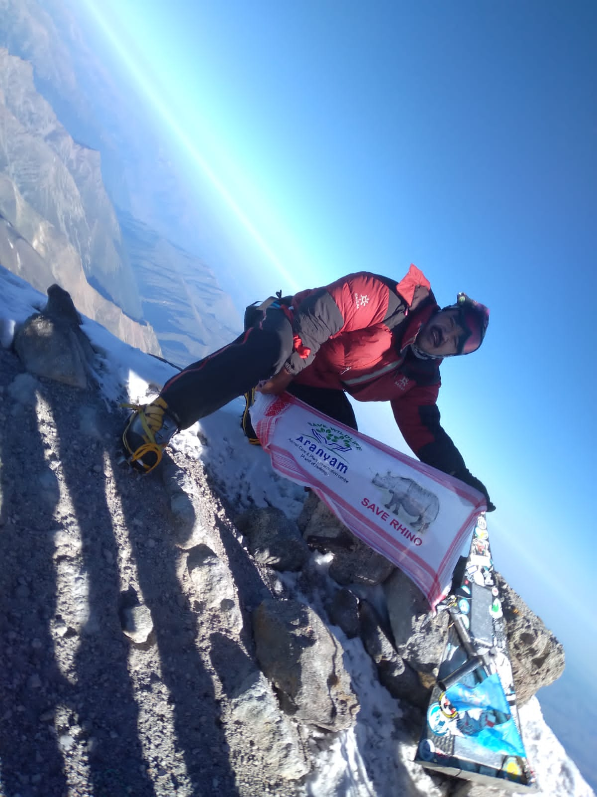 naba kumar phukan climbs the highest peak of Mount Elbrus