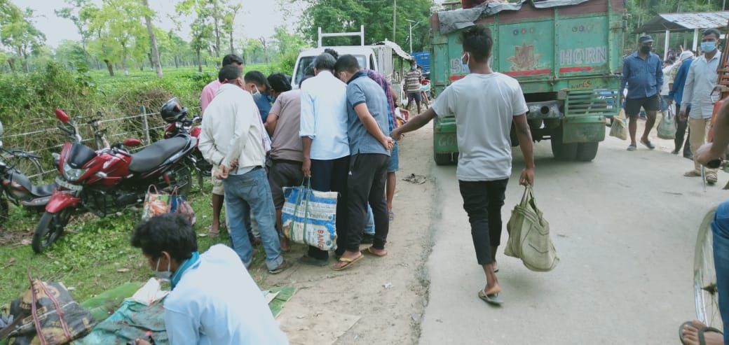 Covid protocol violation in Moran market