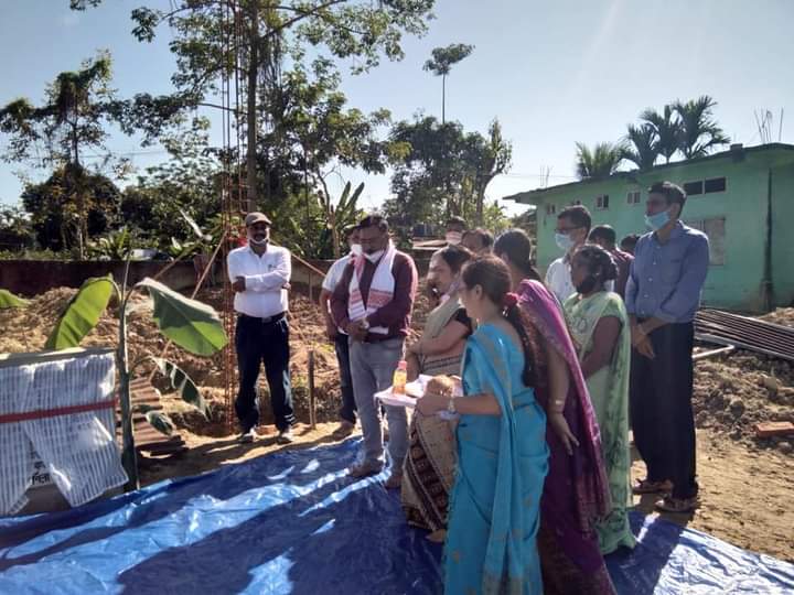 মৰাণ মহিলা মহাবিদ্যালয়ত শ্ৰেণীকোঠা আৰু আলোচনা কক্ষৰ আধাৰশিলা স্থাপন