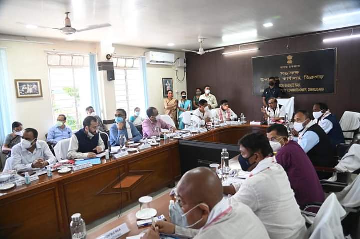 Dr Himanta Biswa Sharma attend an important meeting with Deputy commissioner of Dibrugarh