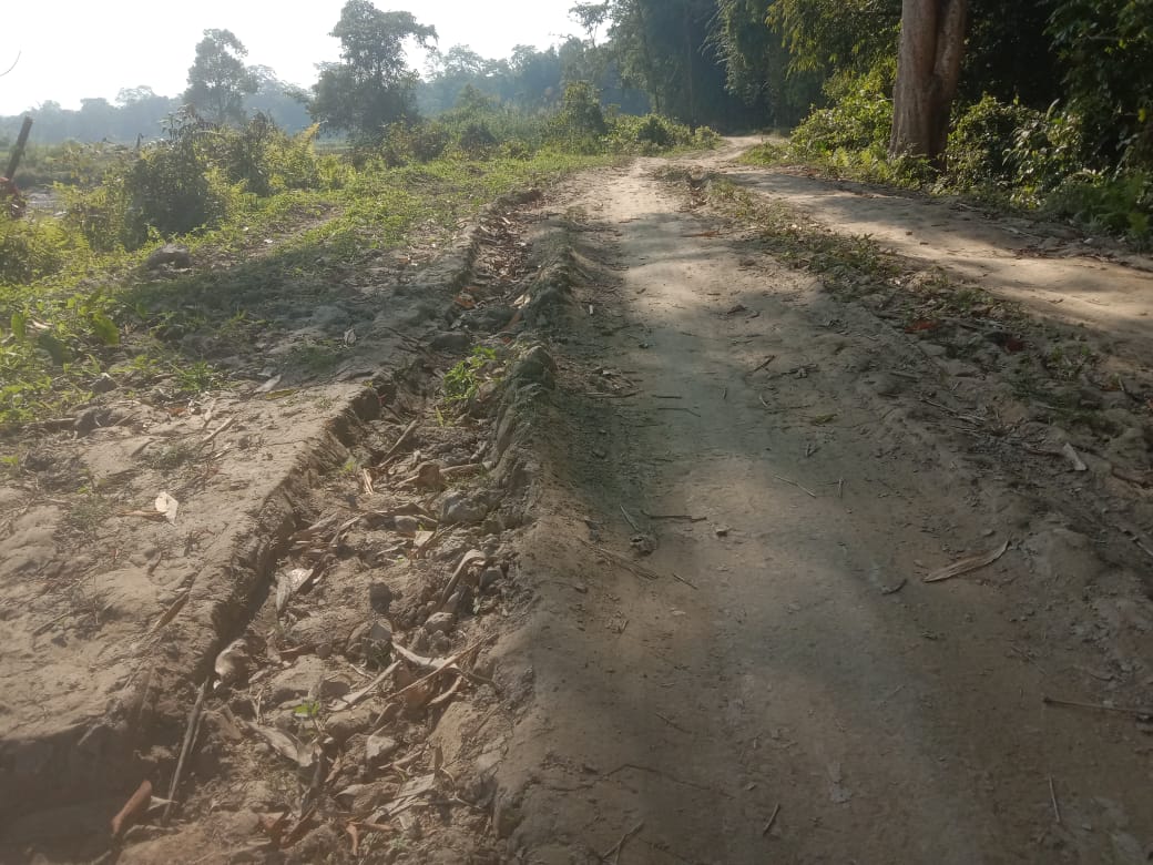 Poor condition of road in Moran