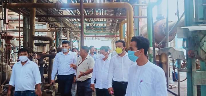 Central leader of AASU visited Brahmaputra valley fertilizer corporation limited in Namrup