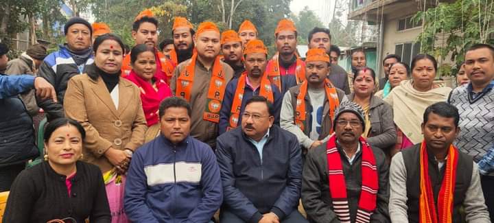 over 50 congress workers joined bjp at mahmora constituency in presence of minister jogen mohan