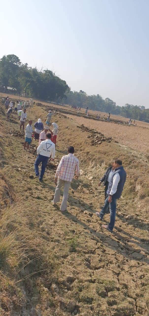 MLA Chakradhar Gogoi visited to see NREGA works