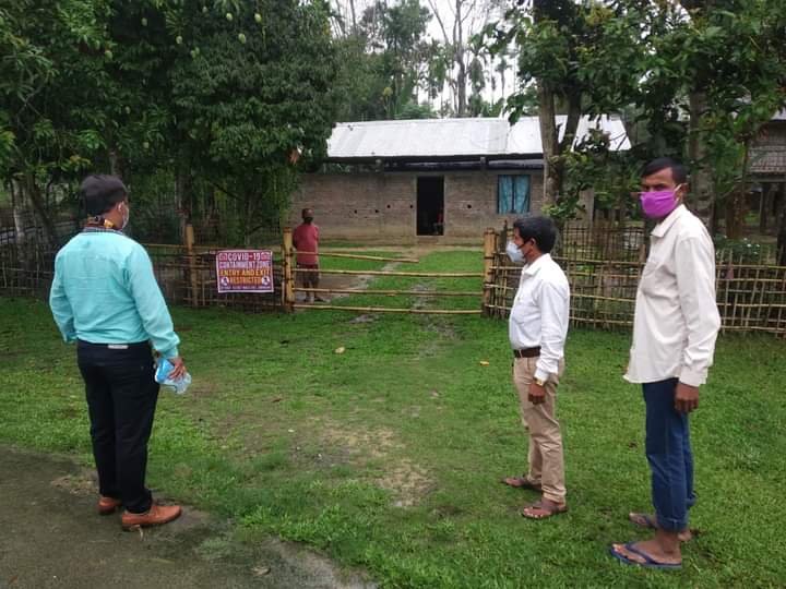 mla chakradhar gogoi visited to containment zone