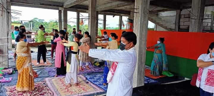 7TH INTERNATIONAL YOGA DAY CELEBRATED AT VARIOUS PLACES IN ASSAM