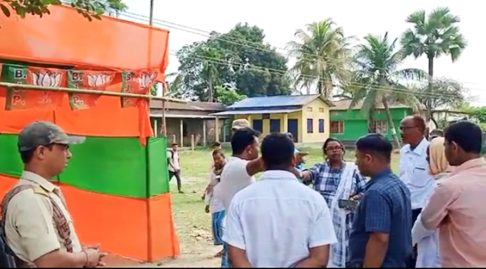 ৰূপহীহাটত বিজেপিৰ নিৰ্বাচনী কাৰ্যালয় উচ্ছেদ প্ৰশাসনৰ