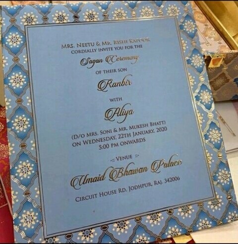 Ranbir Kapoor and Alia Bhatt's fake wedding card