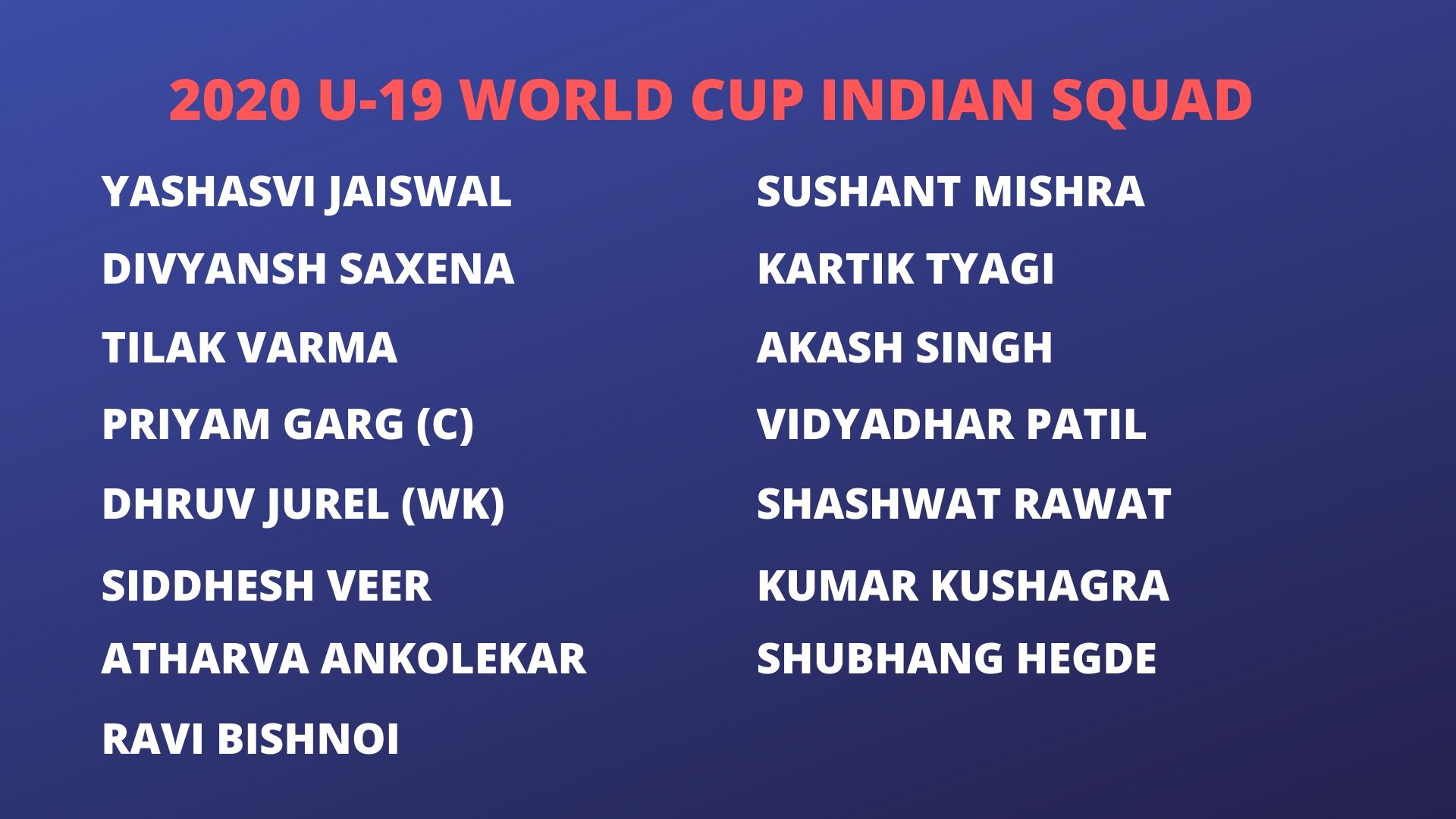 Indian squad