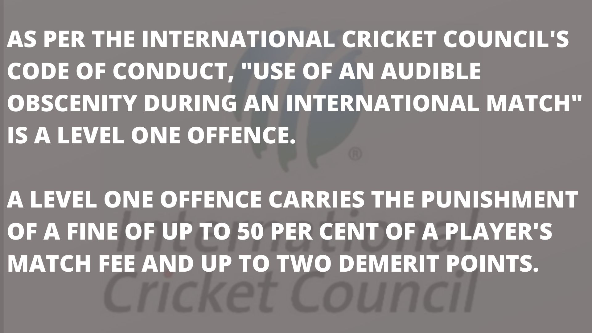 ICC rules