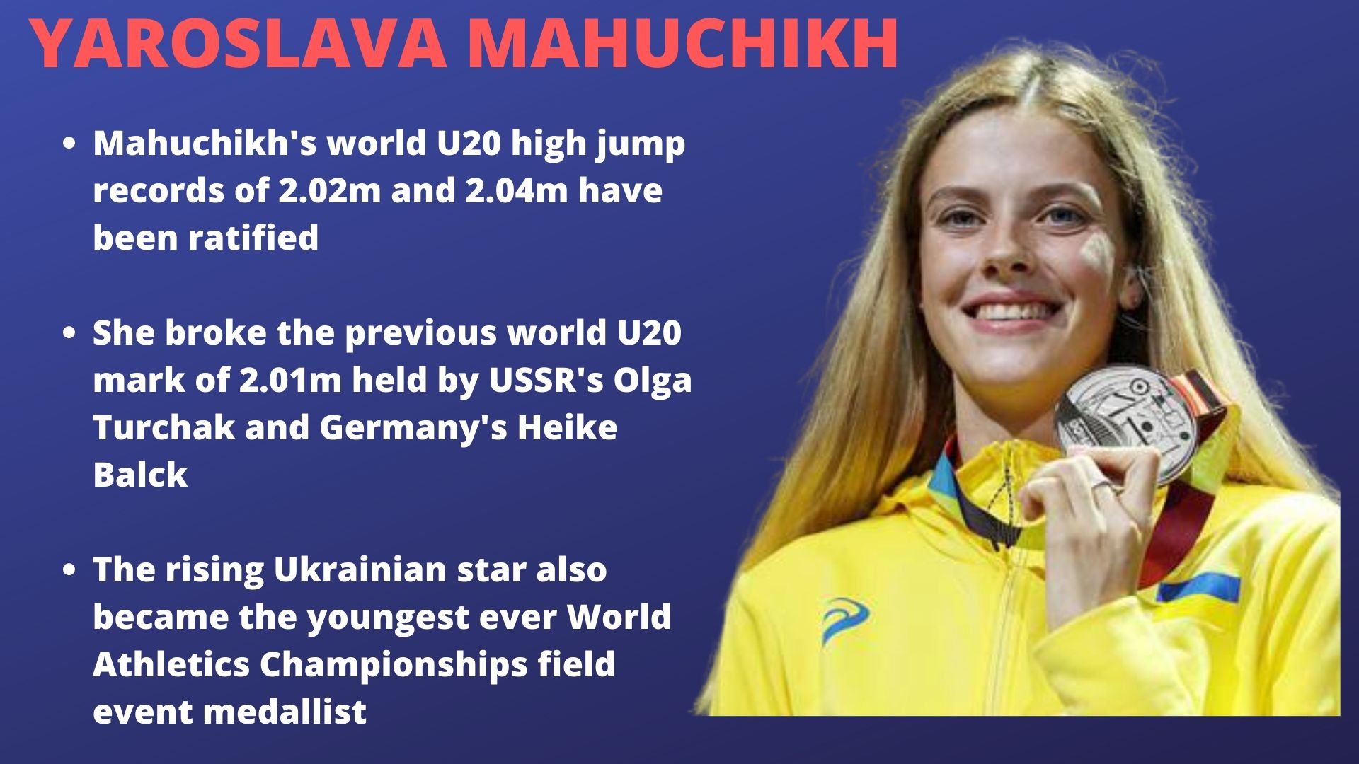 Rising Ukrainian star Yaroslava Mahuchikh