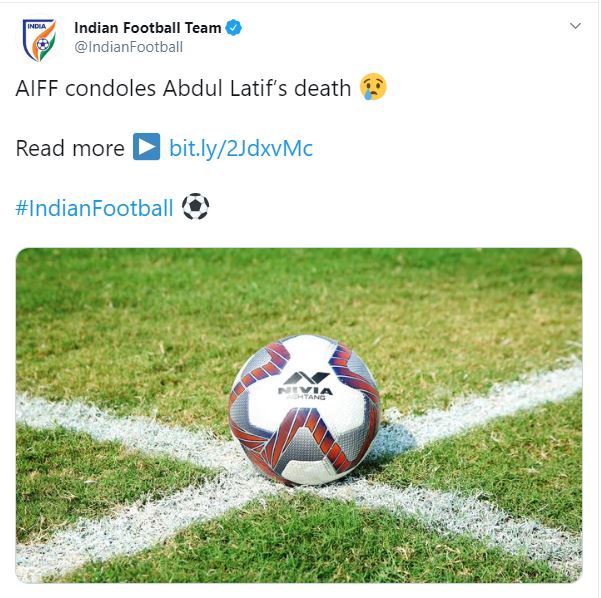 AIFF condoles Abdul Latif’s death.