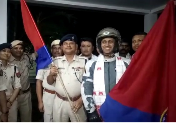 Assam police bike rally