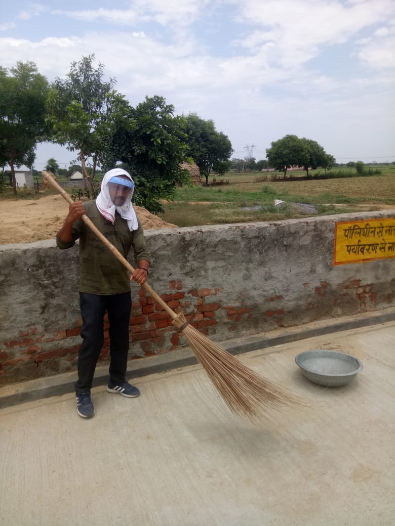 Antiseptic spraying and cleaning campaign in noida