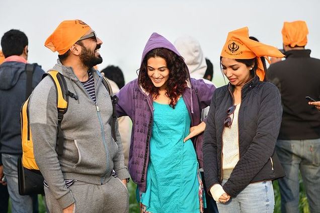 Taapsee with Anurag Kashyap and screenwriter Kanika Dhillon