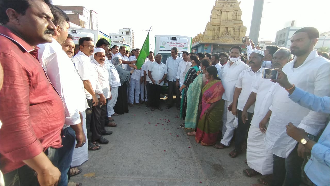 ration delivery vehicles inauguration in kadapa