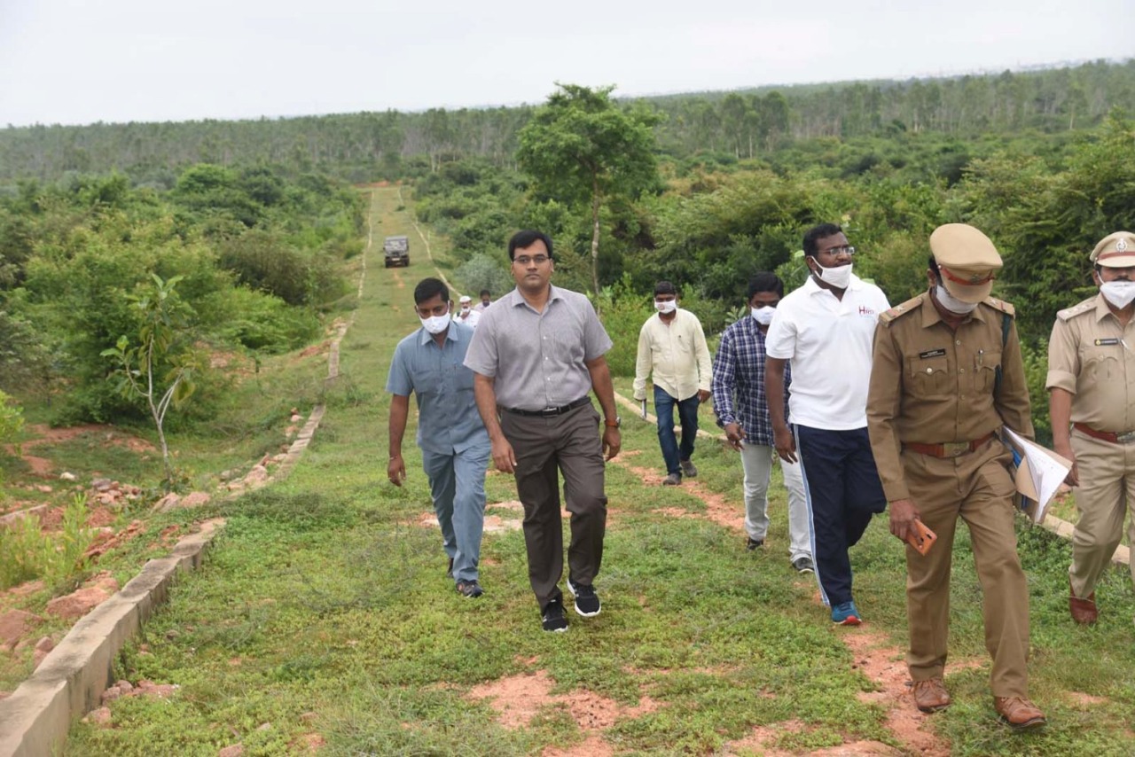 collector chakradhar ababu visit nagara vanam at kothur nellore district