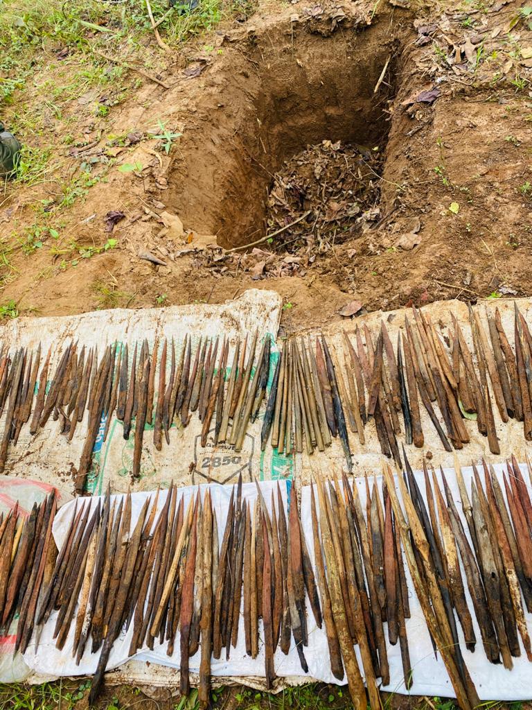 Booby traps in the Mallampeta forest area