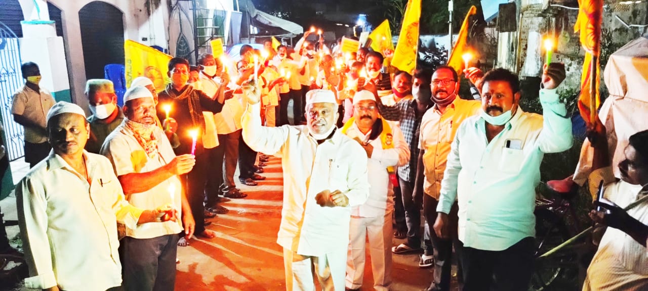 Rally of candles in Rajolu