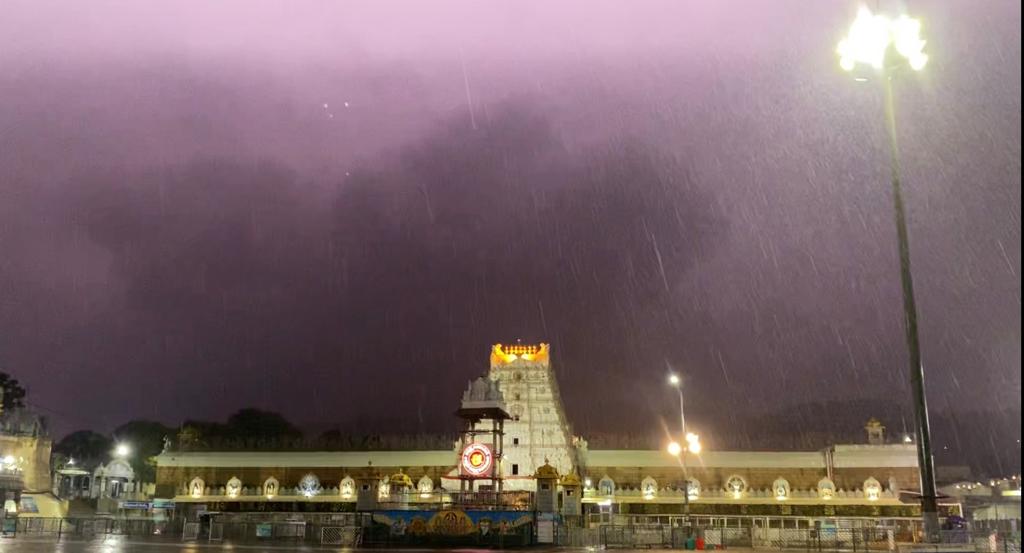 rains at tirumala