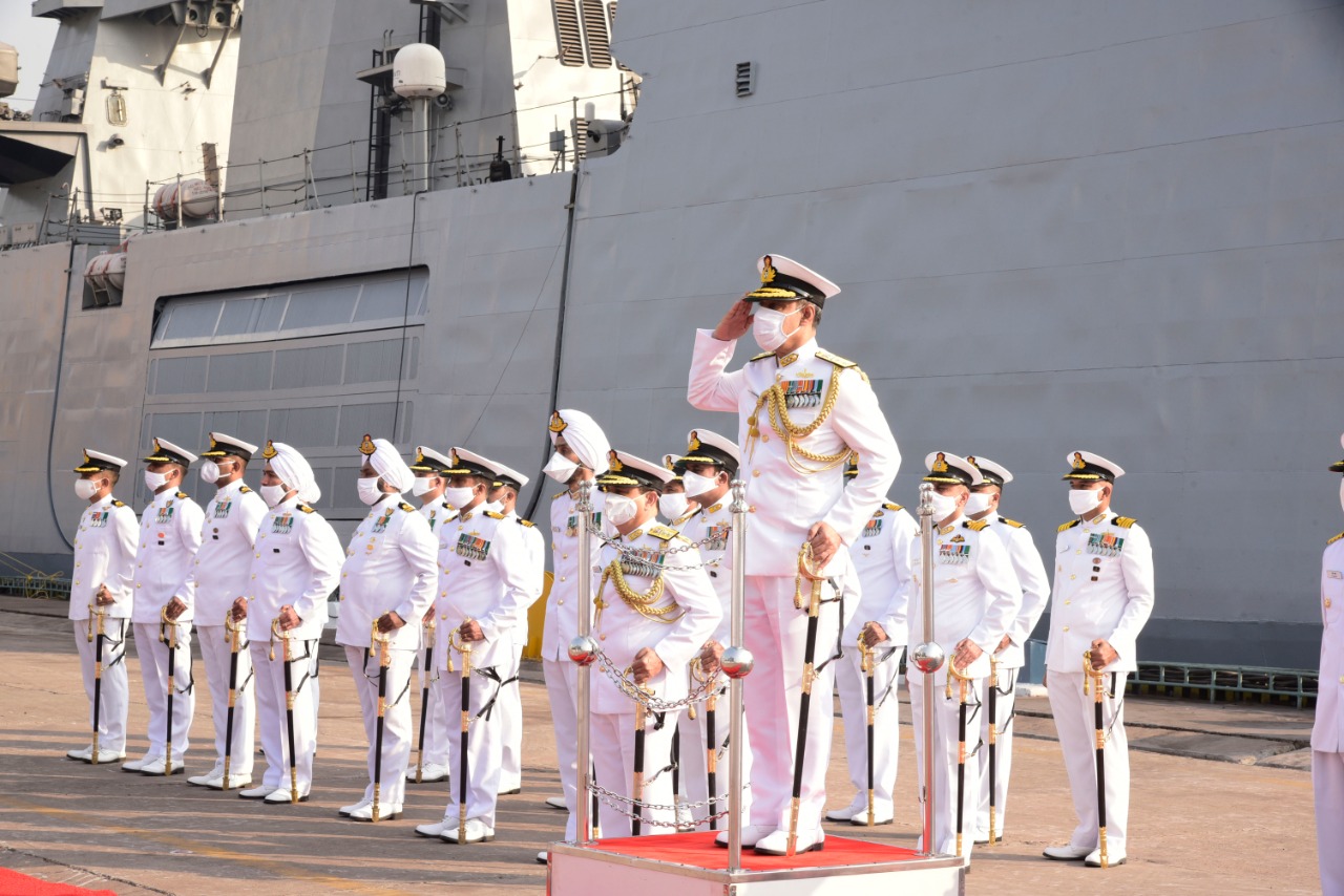 Rear Admiral Tarun Sobti taking charge