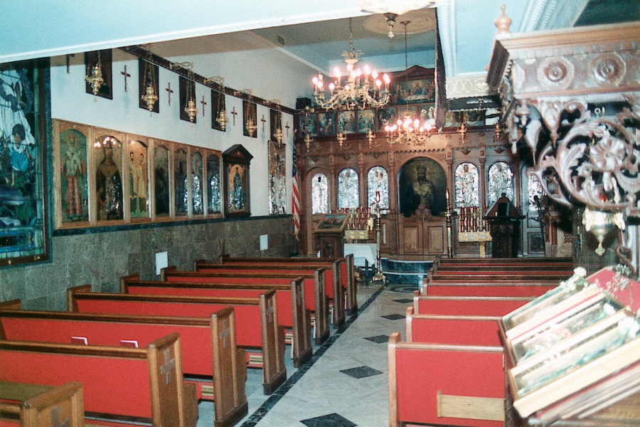 This undated photo provided the Greek Orthodox Archdiocese of America in September 2021 shows the chapel of the former St. Nicholas Greek Orthodox Church, which was located in New York's financial district. St. Nicholas was the only house of worship destroyed in the Sept. 11, 2001 attacks and is currently being rebuilt as a church and national shrine.