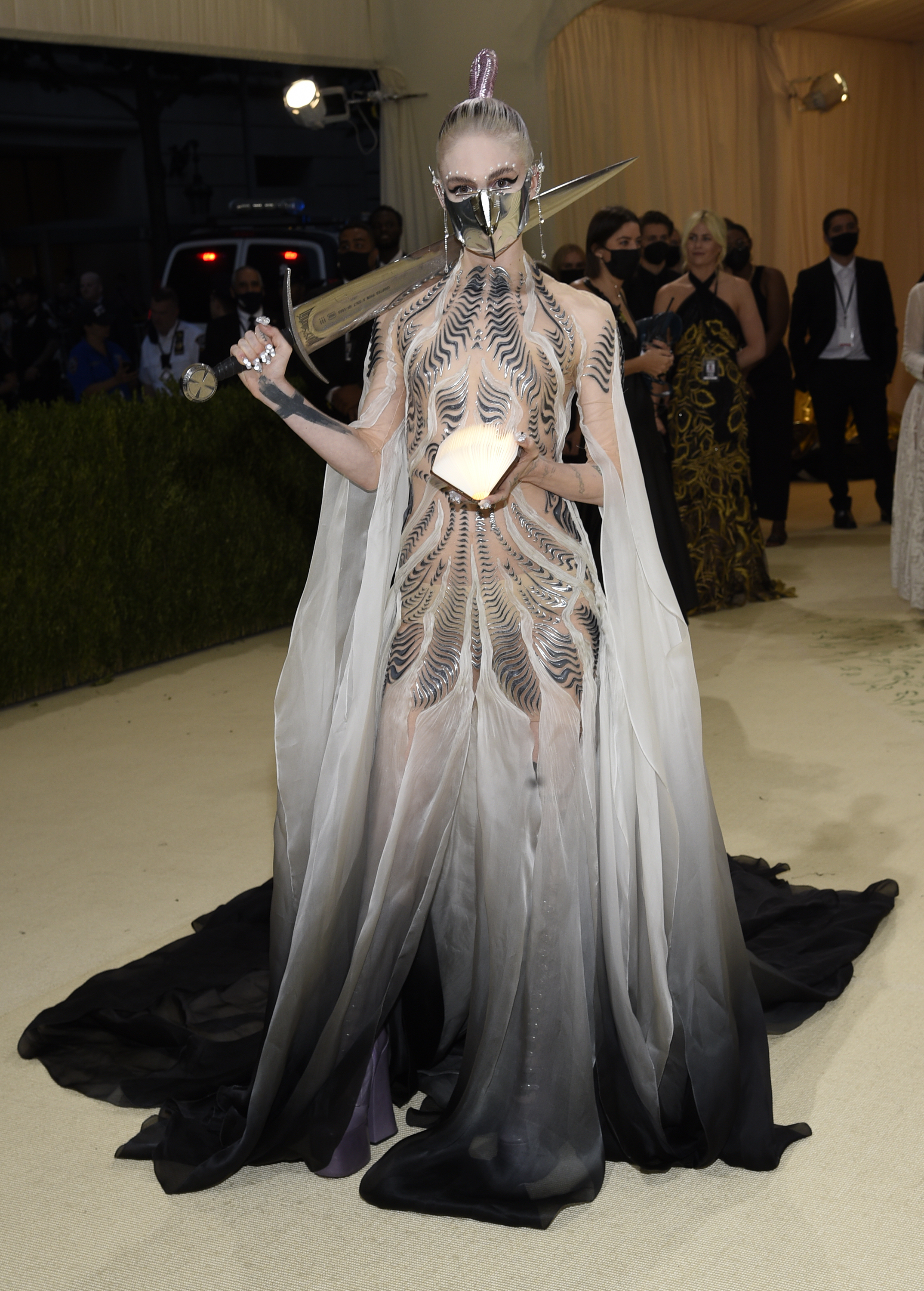 Grimes attends The Metropolitan Museum of Art's Costume Institute benefit gala celebrating the opening of the "In America: A Lexicon of Fashion" exhibition on Monday, Sept. 13, 2021, in New York.