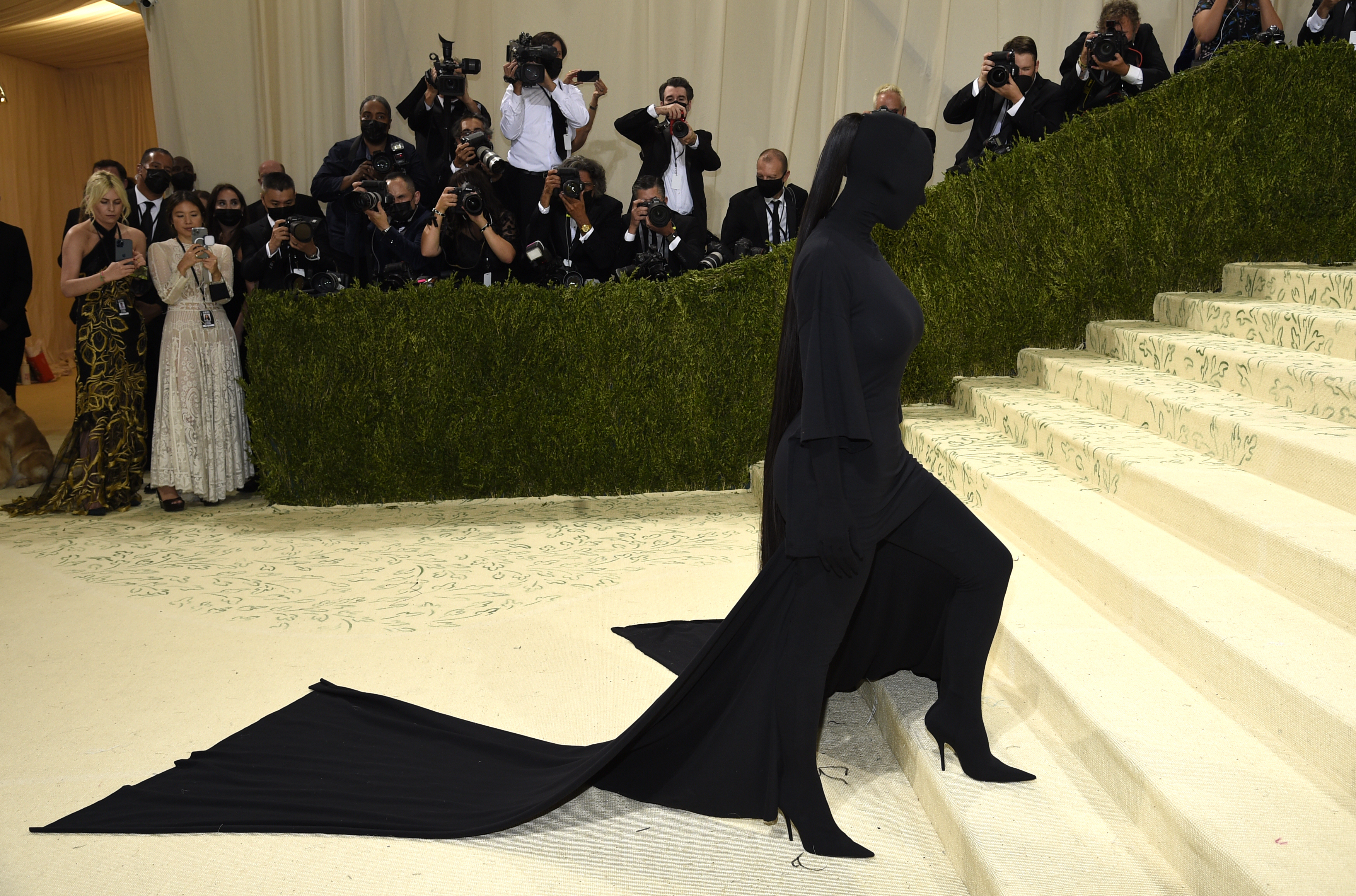 Kim Kardashian attends The Metropolitan Museum of Art's Costume Institute benefit gala celebrating the opening of the "In America: A Lexicon of Fashion" exhibition on Monday, Sept. 13, 2021, in New York.