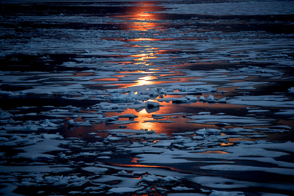 When covered with snow and ice, the Arctic reflects sunlight and heat. But that blanket is dwindling. And as more sea ice melts in the summer, “you’re revealing really dark ocean surfaces, just like a black T-shirt,” says ice scientist Twila Moon. Like dark clothing, the open patches of sea soak up heat from the sun more readily.