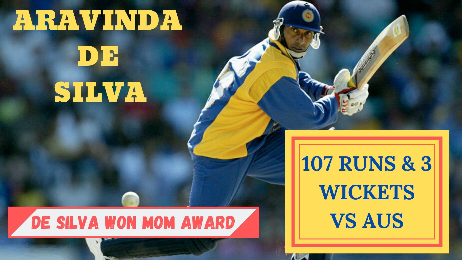 1996 World Cup final MoM awardee Aravinda de Silva