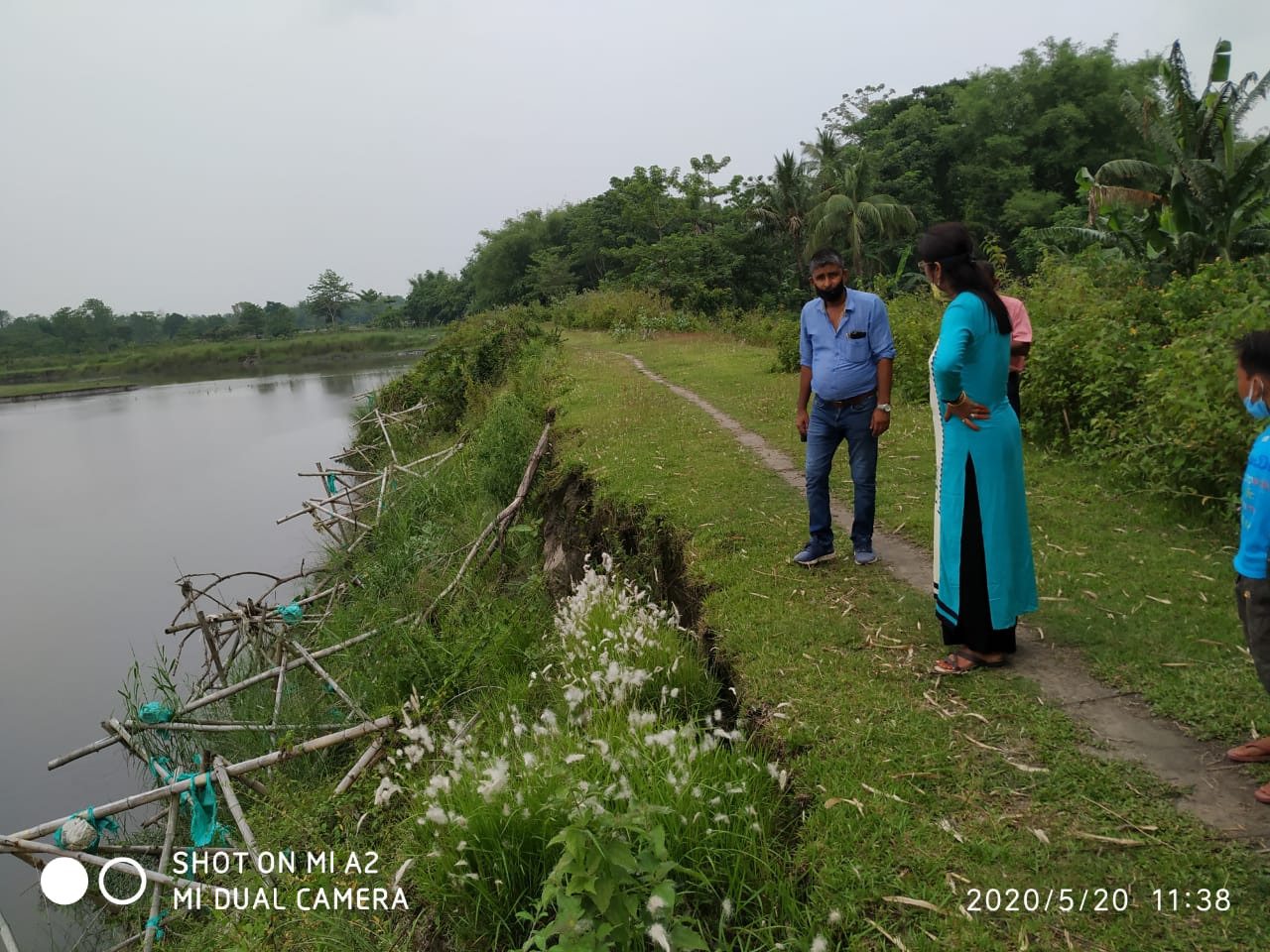 Goreswar circle officer ordered to repair the embankment