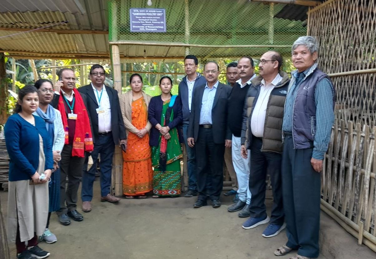Assam Agricultural University VC inspected the Samriddhi poultry project site in Jorhat