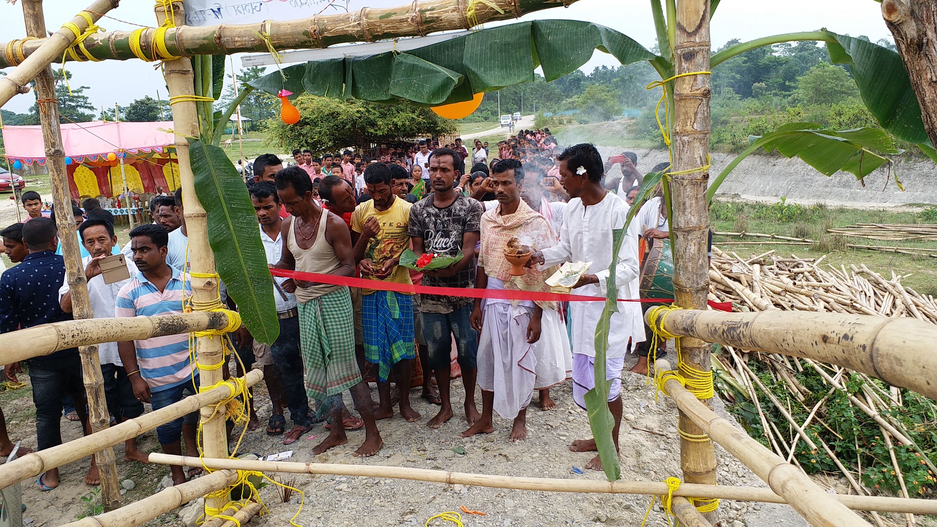 Bamboo Bridge Inauguration at Baksha