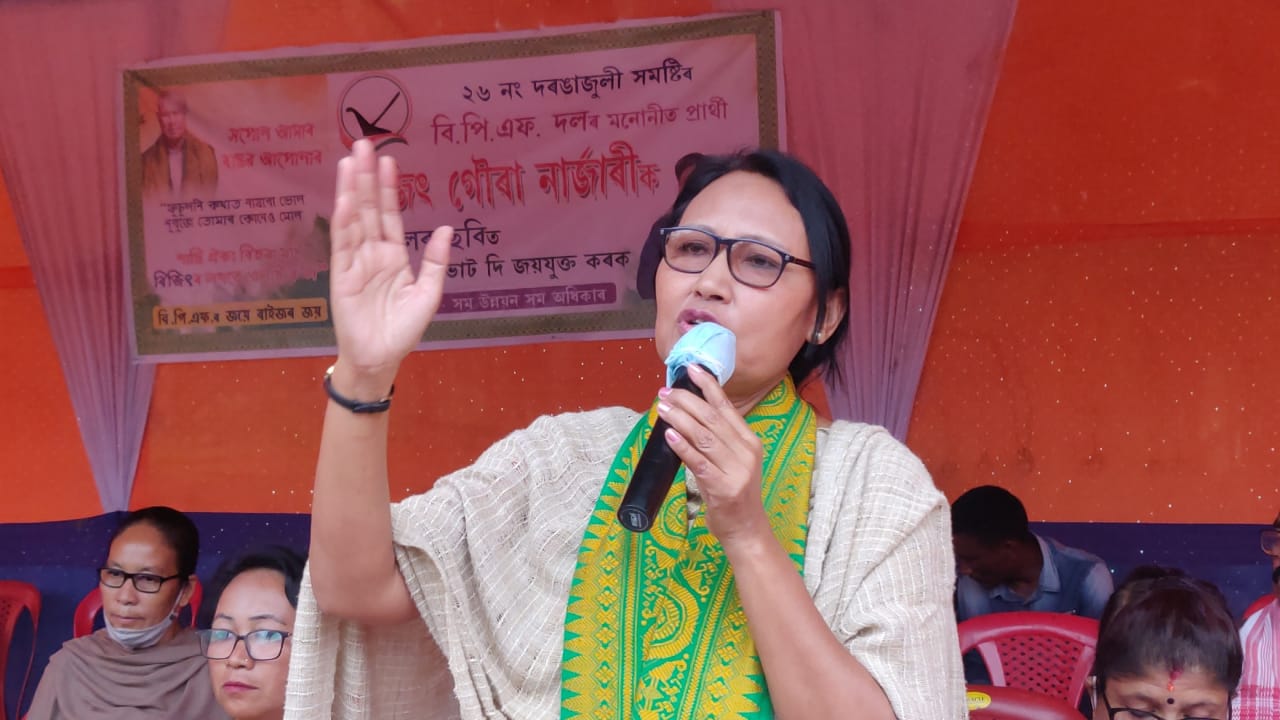 anjali daimari took part in election campaigning at baksa