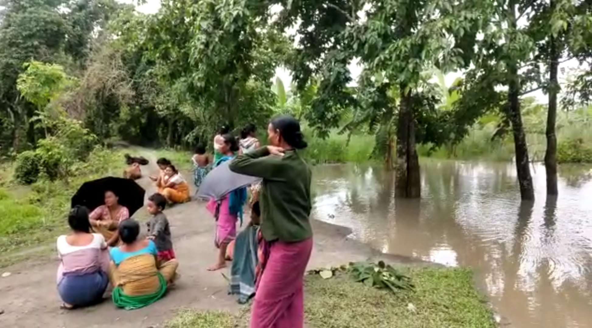 Flood in Goreswar due to heavy rain