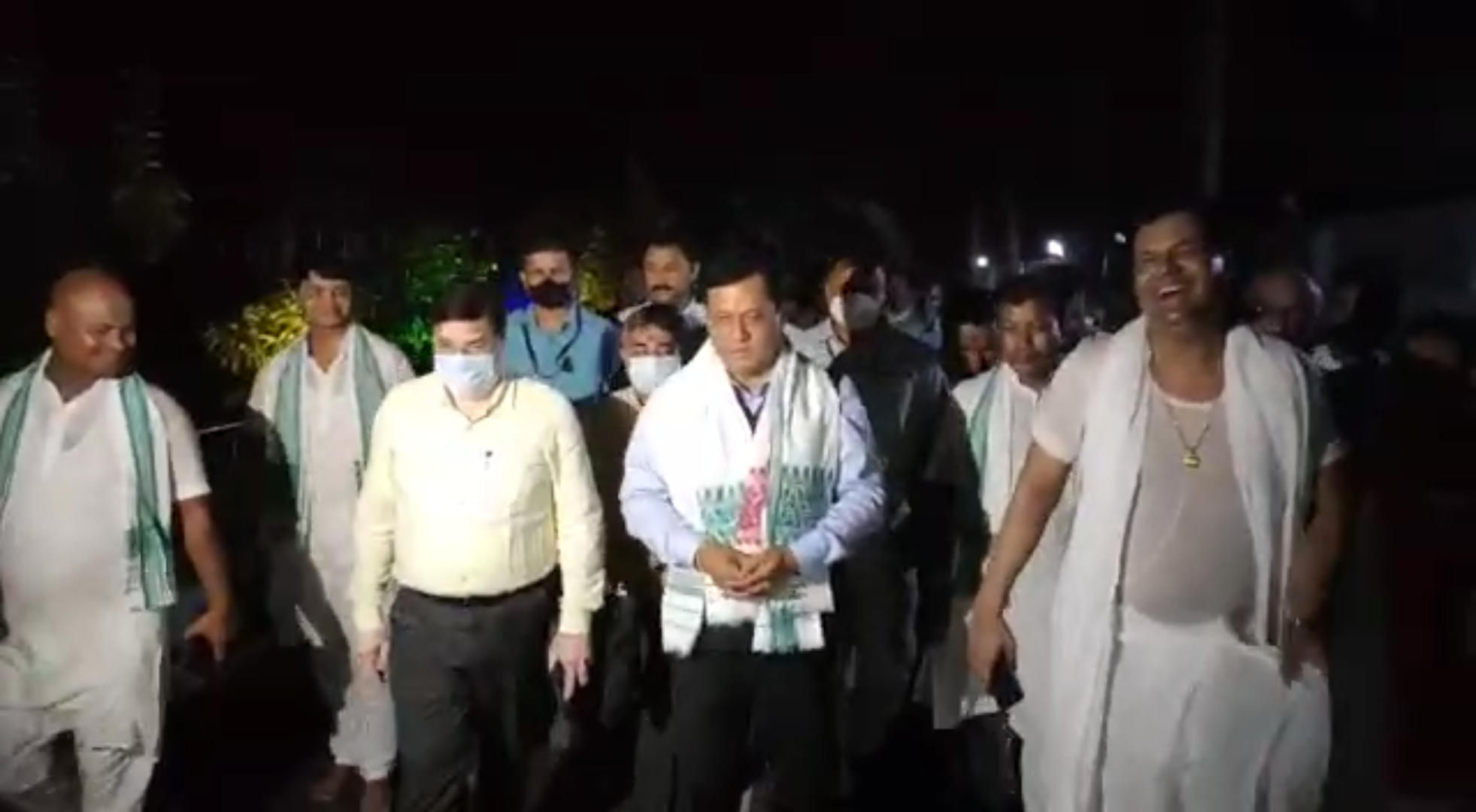 Union Minister Sarbananda Sonowal at Nastra Krishna Guru Seva Ashram