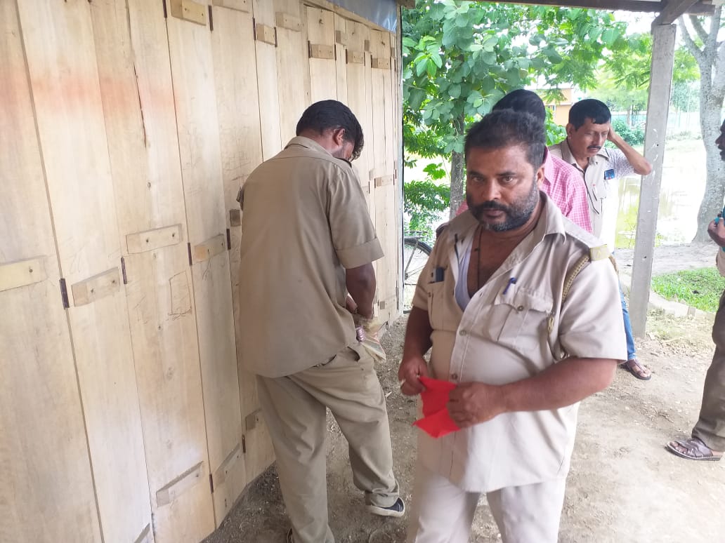 illegal wooden shop seal at Barpeta