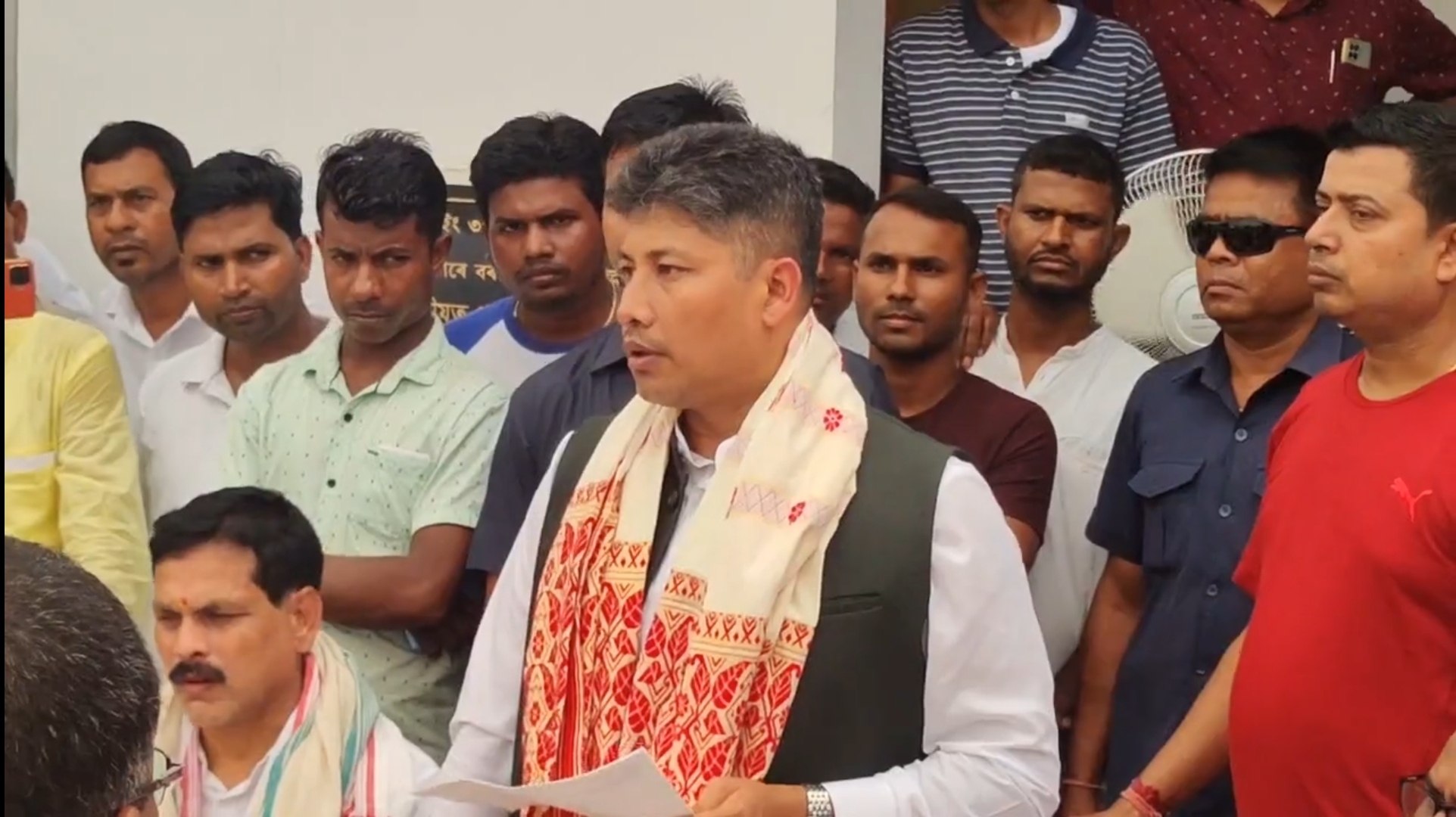 Pijush Hazarika-visits-Baithaputa Ghat Satra in Barpeta