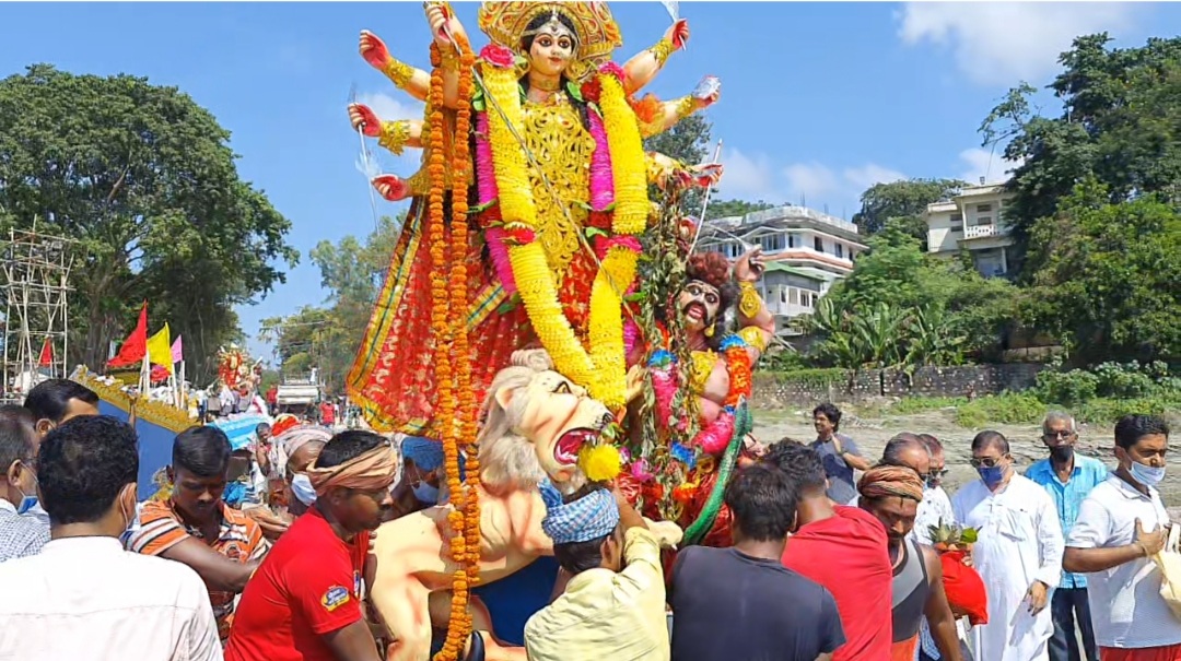 bid farewell to goddess durga