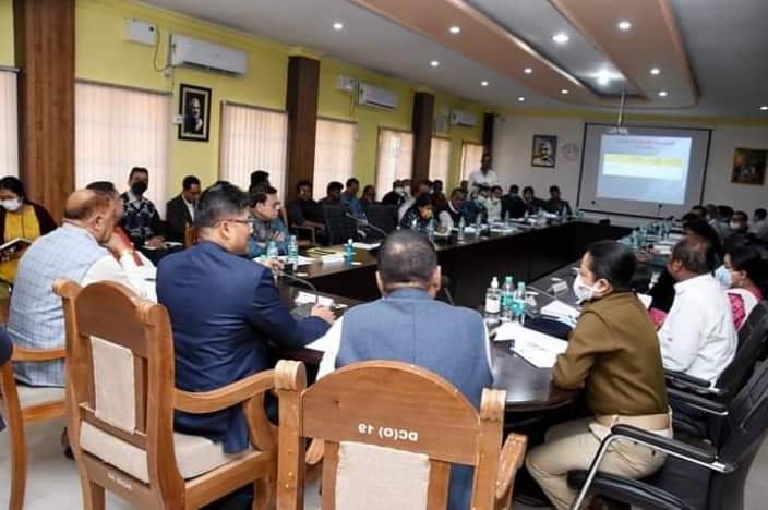 Minister Pijush Hazarika holds review meeting in DC office of Biswanath