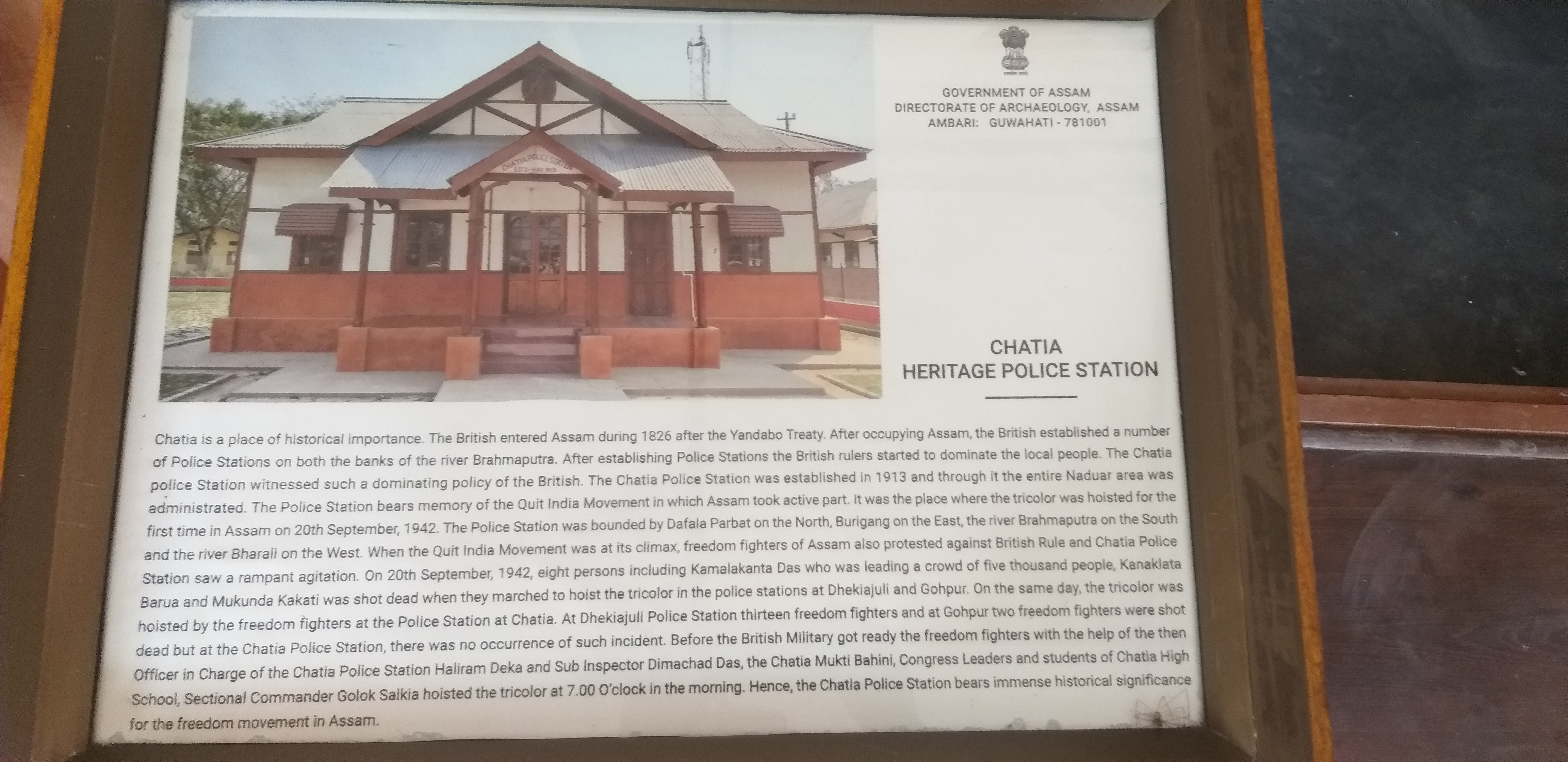 first national flag hosted police station