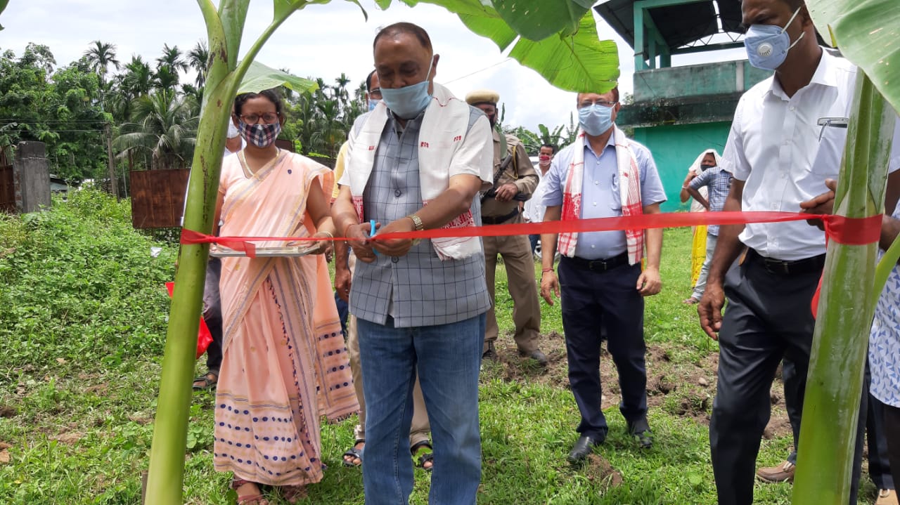 Rajneet Dutta  sowing seeds on Farm at Bishwanath