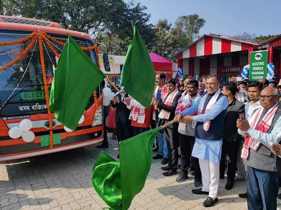 electrinics bus charging station inougrated at biswanath