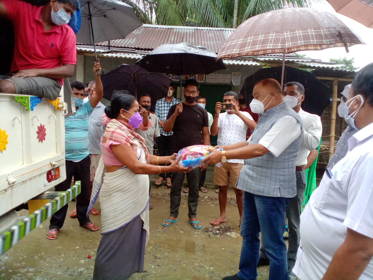 MLA Ranjit Dutta visit Containment Zone