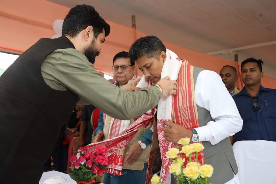 Minister Pijush Hazarika at Bihu dance workshop