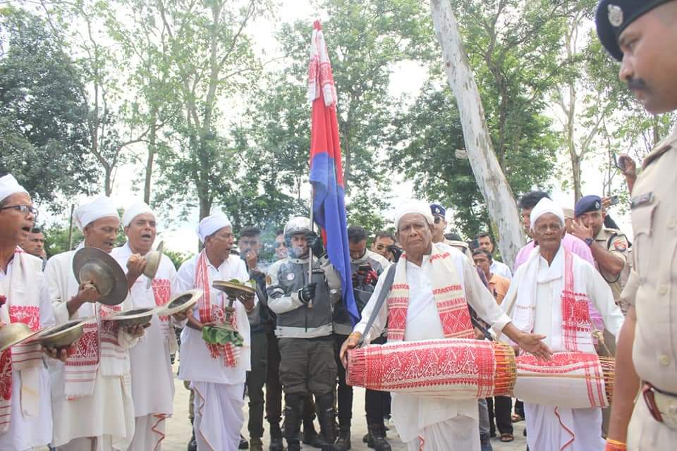 উত্তৰ অসমত অসম আৰক্ষীৰ  মটৰ চাইকেল ৰেলীক বিপুল আদৰণি