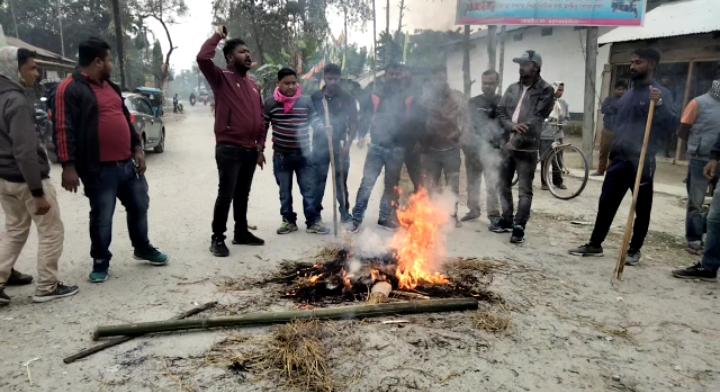 Protest demanding release of Amala Das who was in detention camp